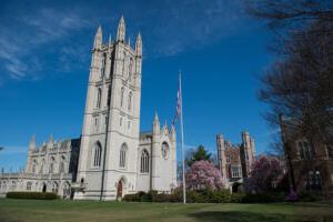 The trinity college chapel on a sunny day